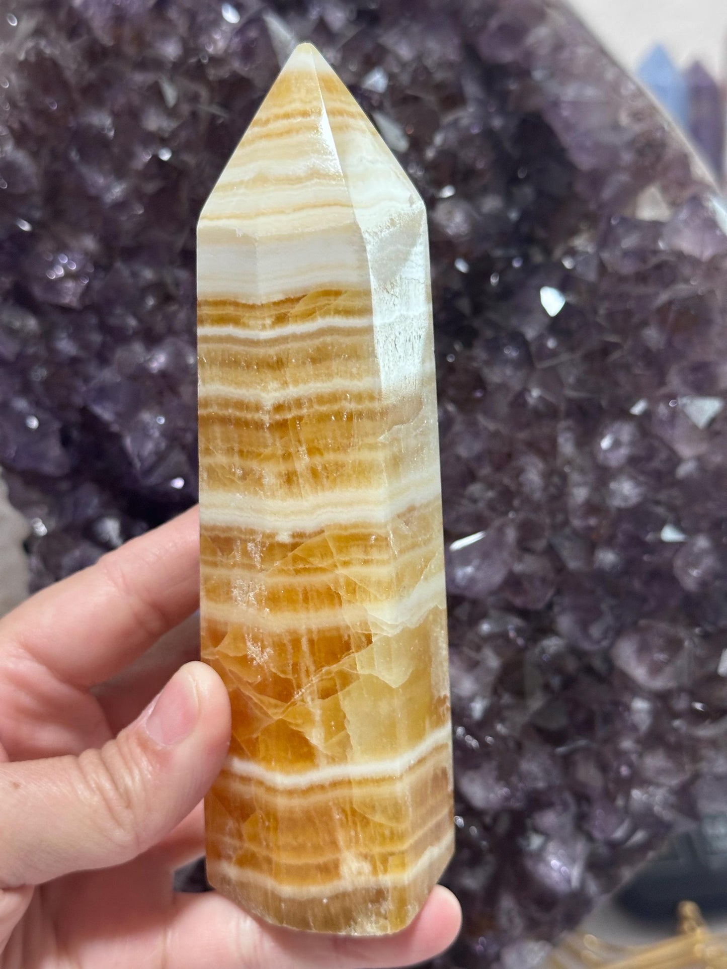 Orange Calcite Tower