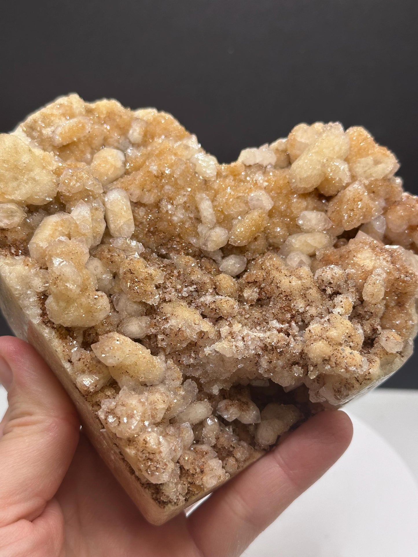 Golden Sugar Amethyst Heart, Brazil