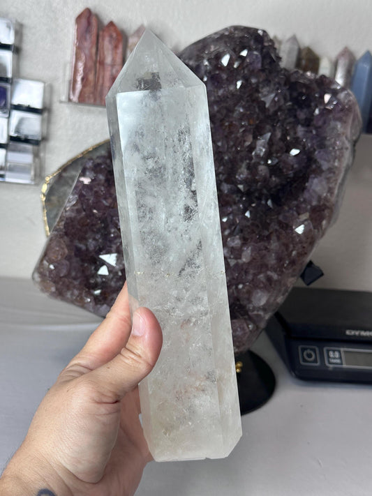 XL Clear Quartz Crystal Tower, Brazil 1.4kg