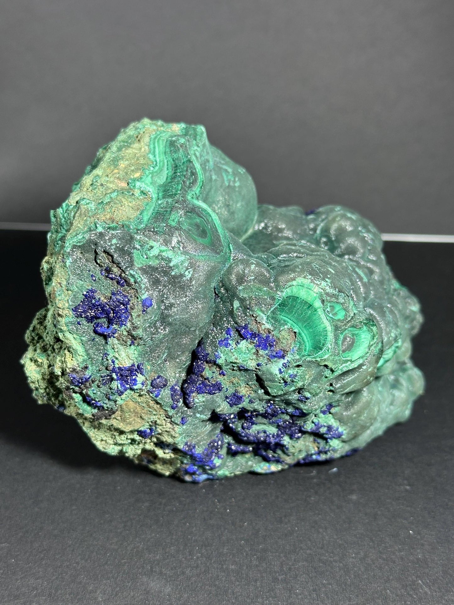 XL Azurite, Botryoidal Malachite, mineral specimen, Liufengshan Mine, China