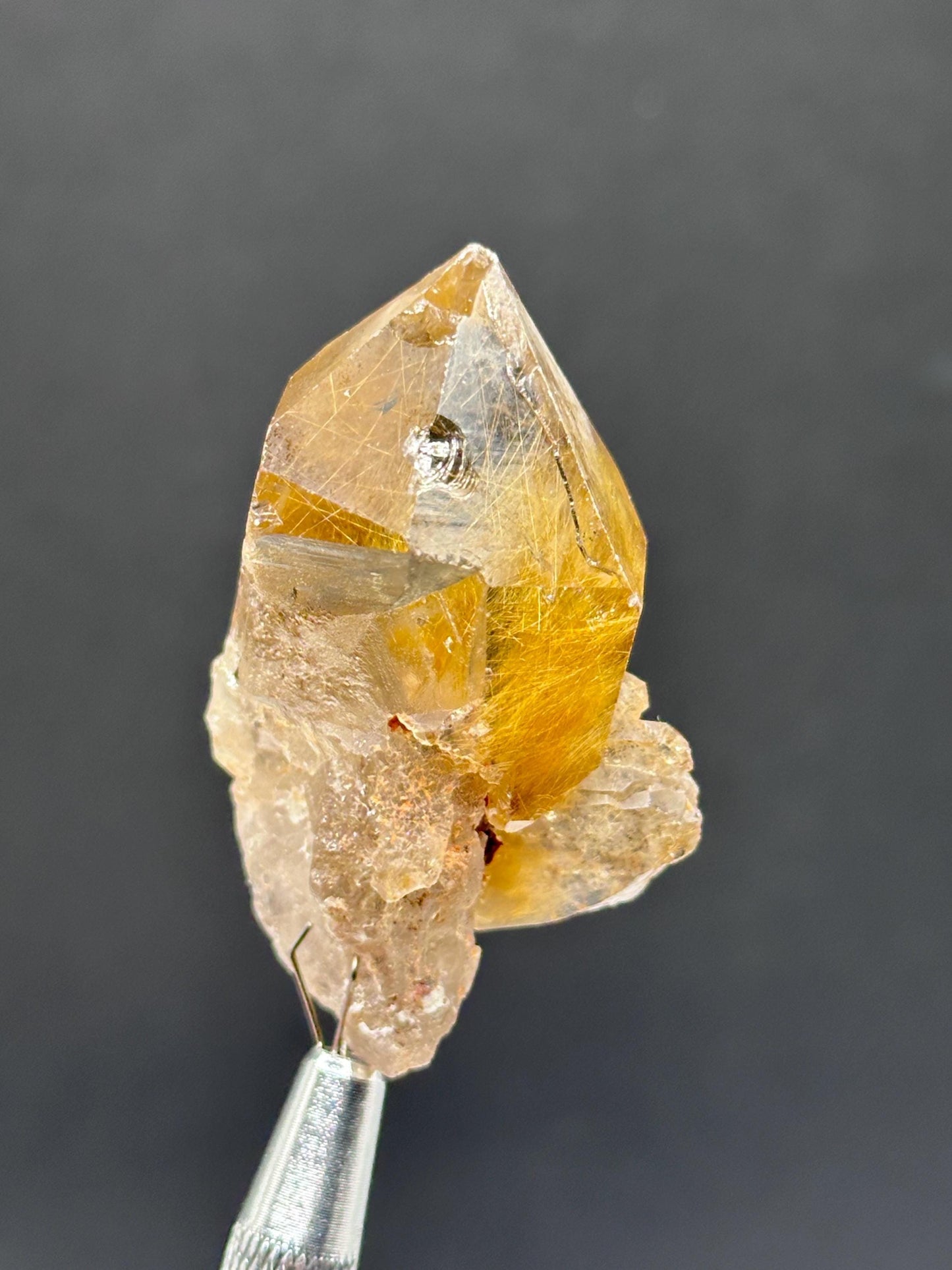 Golden Rutile in Quartz, Brazil