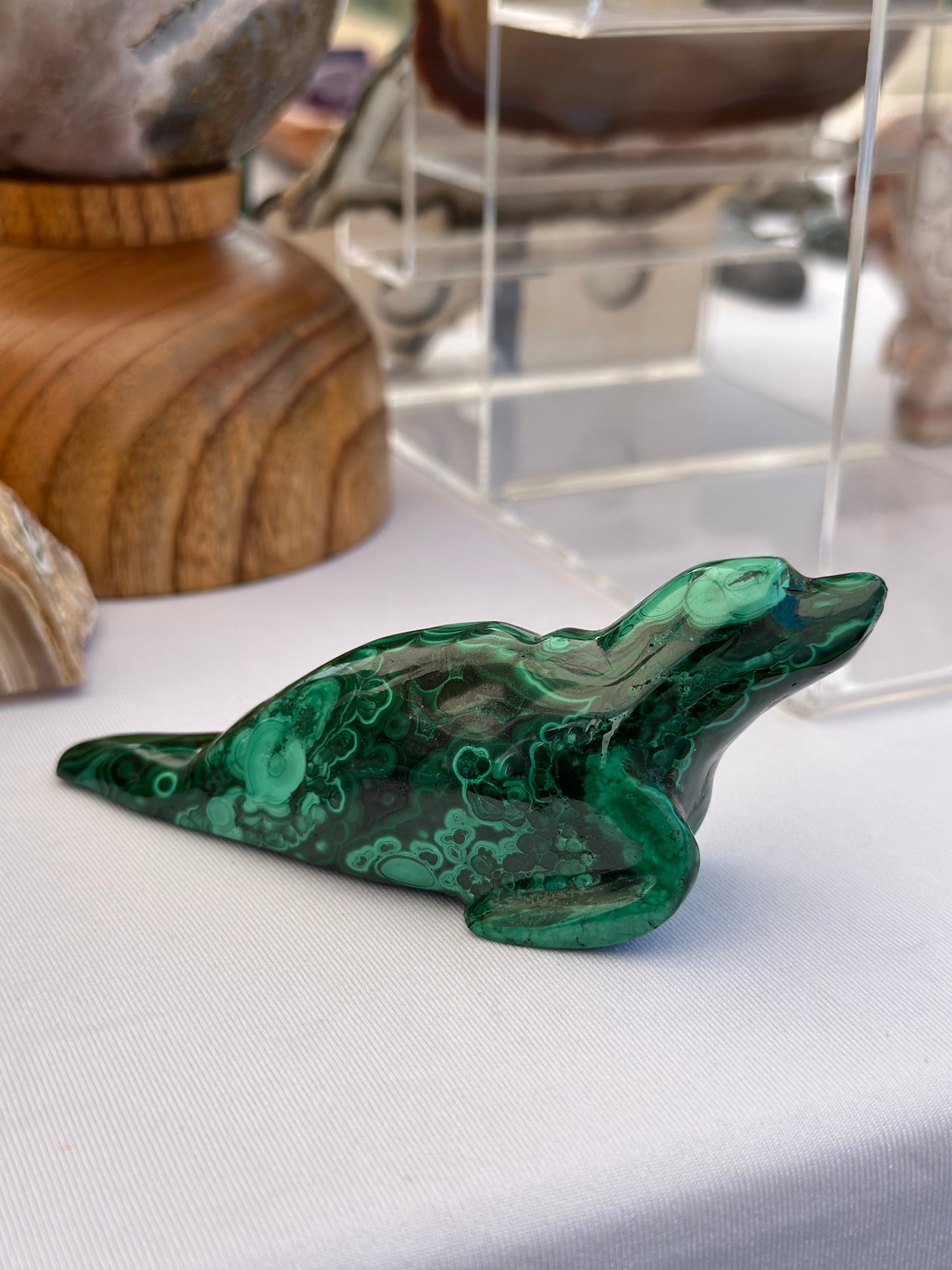 Malachite Seal Crystal Carving