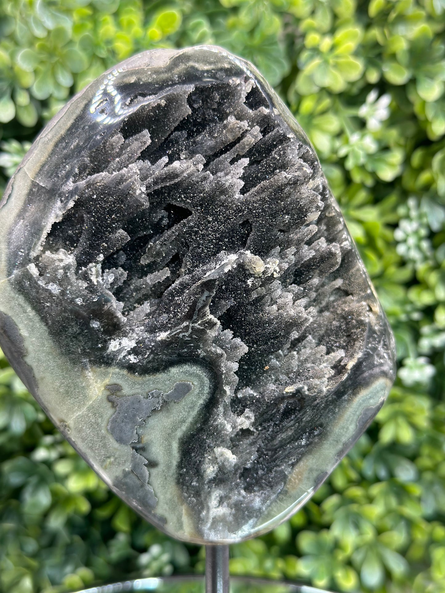 Galaxy Amethyst on Metal stand (Uruguay)