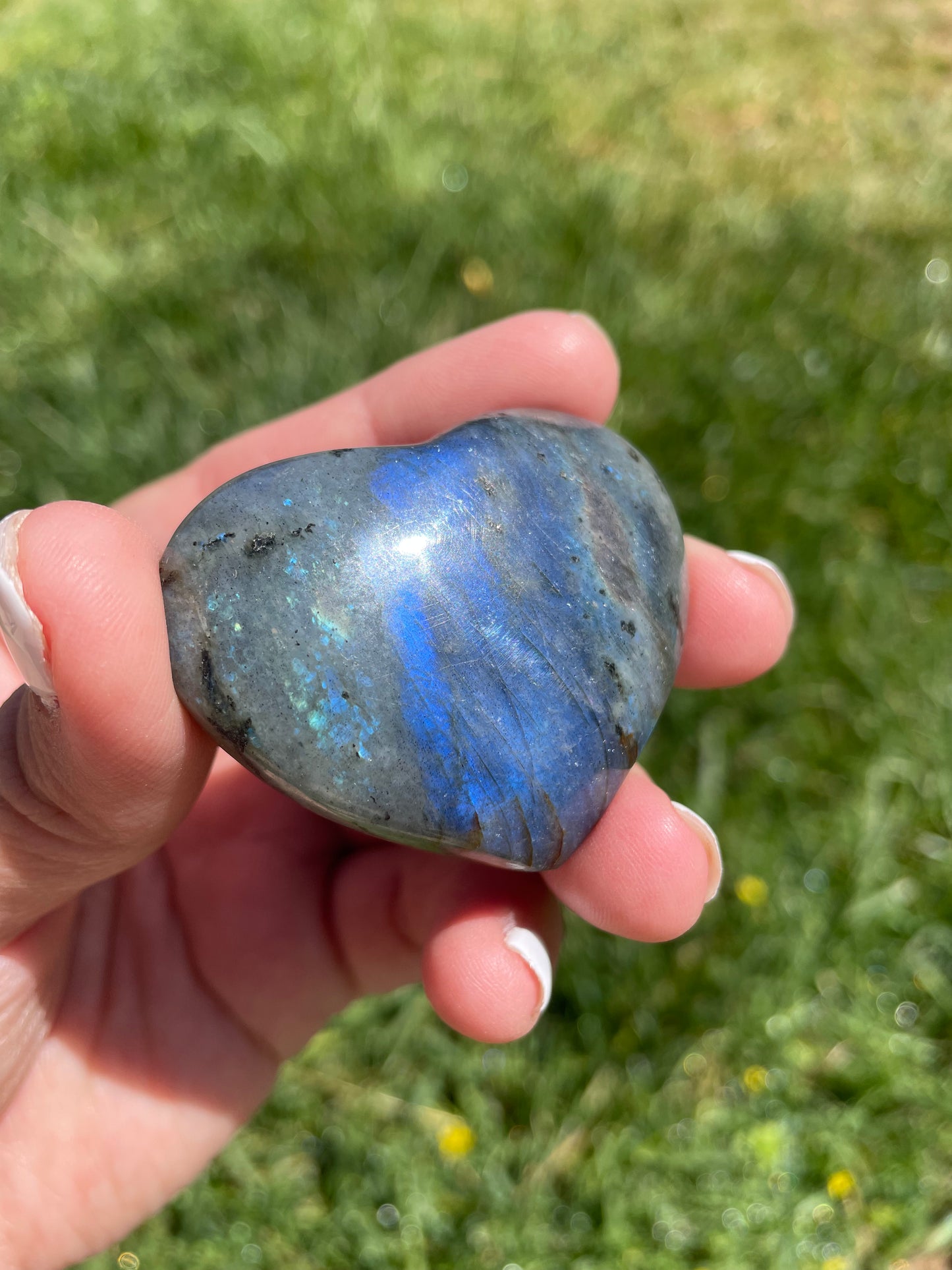 Labradorite hearts