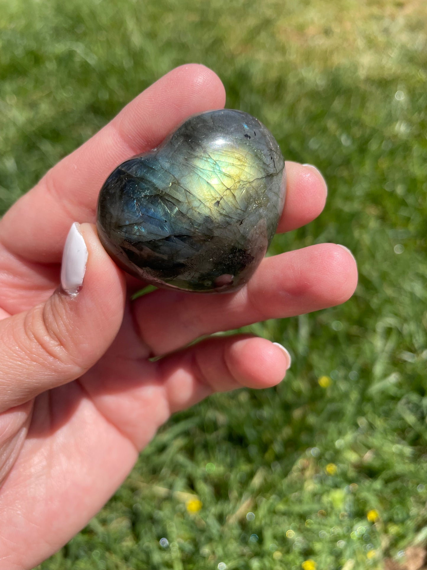 Labradorite hearts