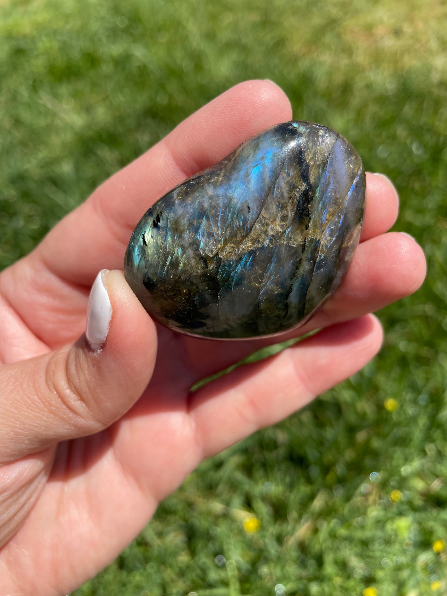 Labradorite hearts