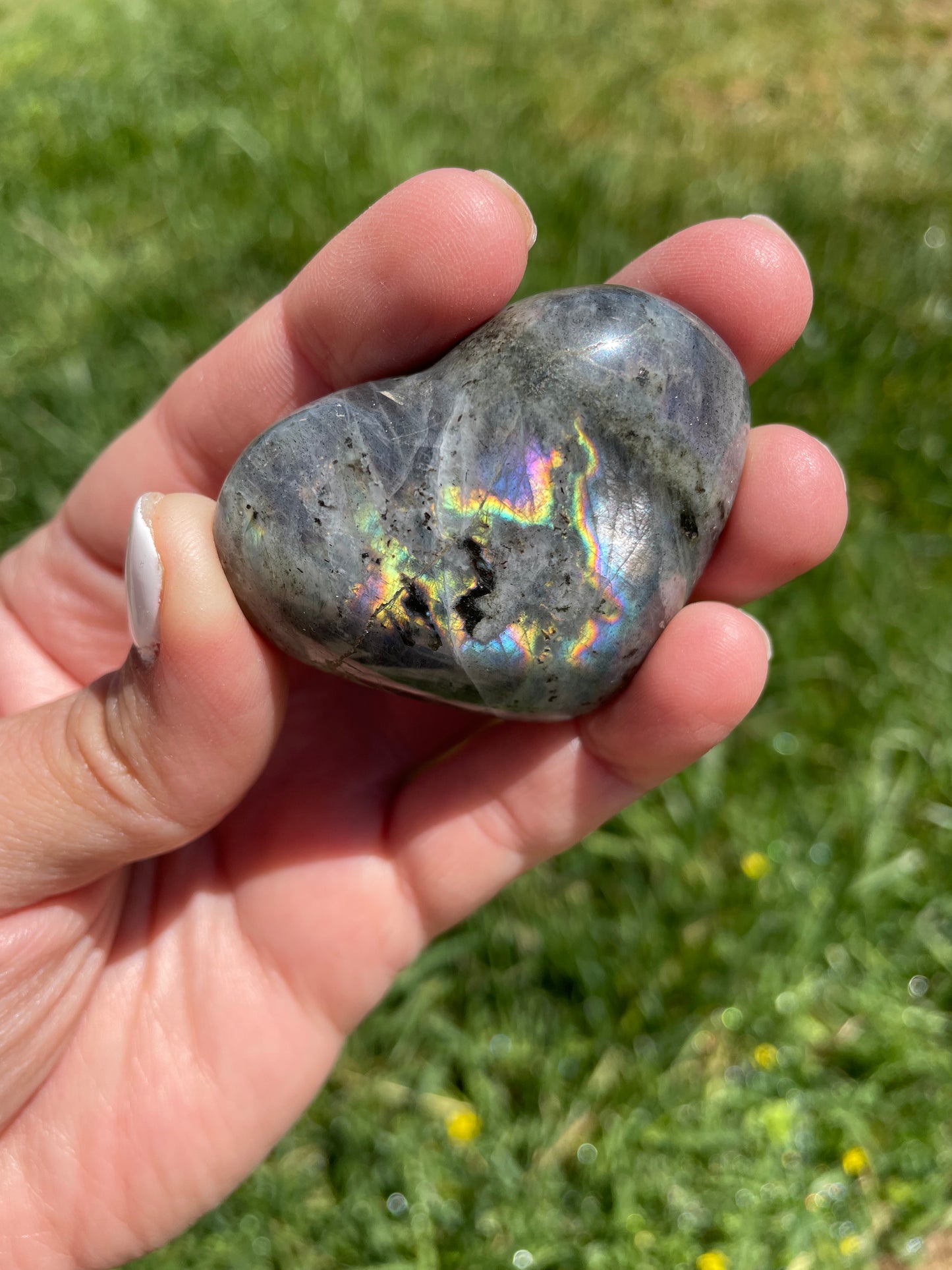 Labradorite hearts